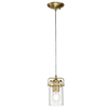 Metalowa lampa wisząca Brinley KL-BRINLEY-MP-BB Kichler przezroczysta mosiądz