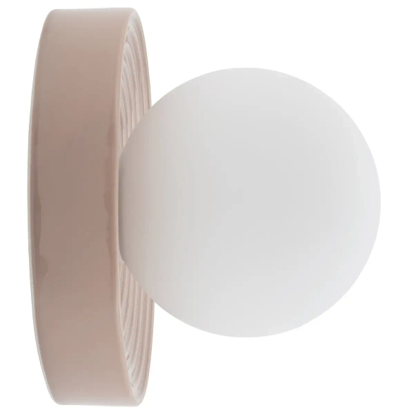 Kulista lampa ścienna CLAY 11746 szklana ceramiczna biała szara