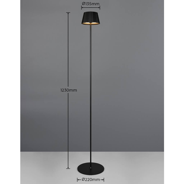 Podłogowa lampa ogrodowa Suarez R47706132 LED 2W 3000K IP44 czarna