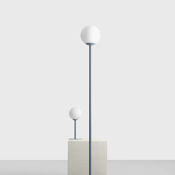 Nowoczesna lampa podłogowa Pinne 1080A16 biała niebieska