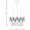 Wisząca lampa glamour Rotta 2200018M szklana czarny złoty