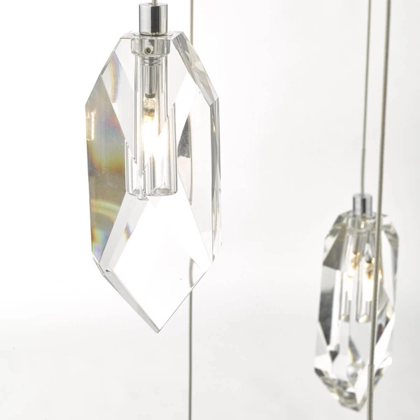 Lampa wisząca z kryształkami Crystal CRY1250 Dar Lighting przezroczysta srebrna
