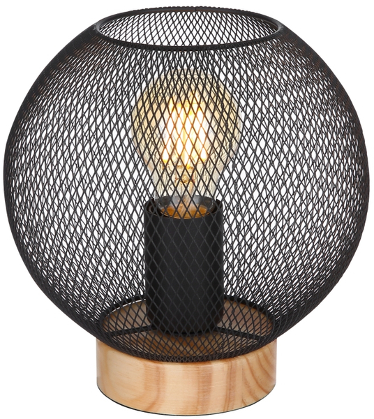 Nocna lampa Pablo 15663T do sypialni kula czarna drewno