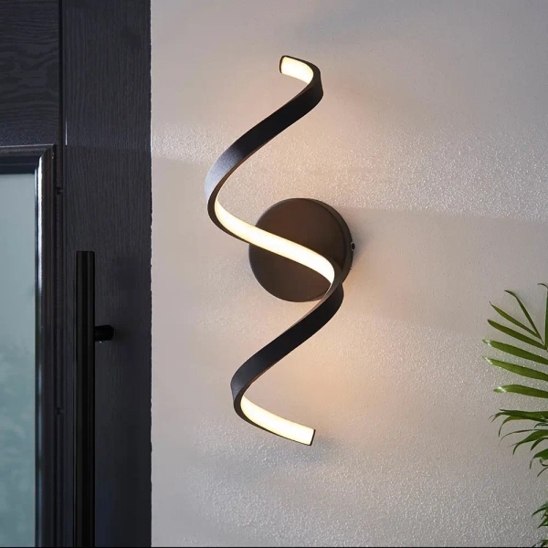 Ścienna lampa wstążka Astral 95601 LED 12W 3000K IP44 czarny biały