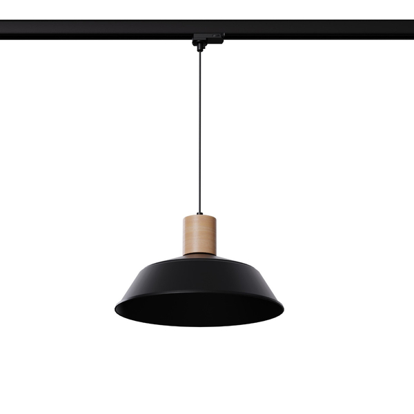 Wisząca lampa z żarówką FANO MYL.00234 3-fazowa kopuła czarny brązowy