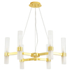 Wisząca lampa glamour Candela DN1505-6 gold Step szklane tuby złote