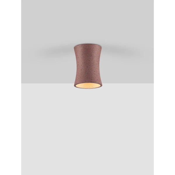 Nasufitowa lampa BELVIRO LE45298 do jadalni betonowa czerwona