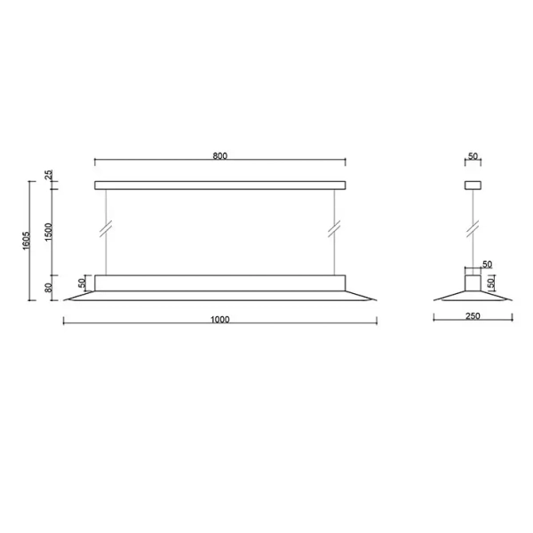 Lampa zwisająca nad wyspę Yottsu YOC622P02 LED 24W 3000K czarny