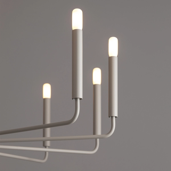 Metalowa lampa wisząca Orto 11465 nad stół świecznikowa szara