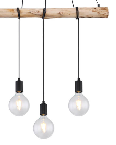 Wisząca lampa Auston 15439-4 kuchenna nad wyspę drewno