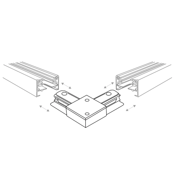 1-fazowy łącznik do szyn 2040 Zumaline do szyn czarny
