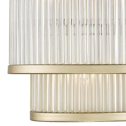 Lampa ścienna SERGIO W0528-02B-V6AC klasyczna szklany kinkiet złoty