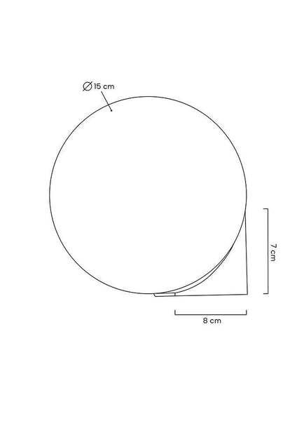Kulista lampa ścienna Boll MSE010400223 biała złota
