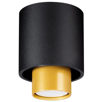 Metalowa lampa sufitowa SL.0982 minimalistyczna czarna złota