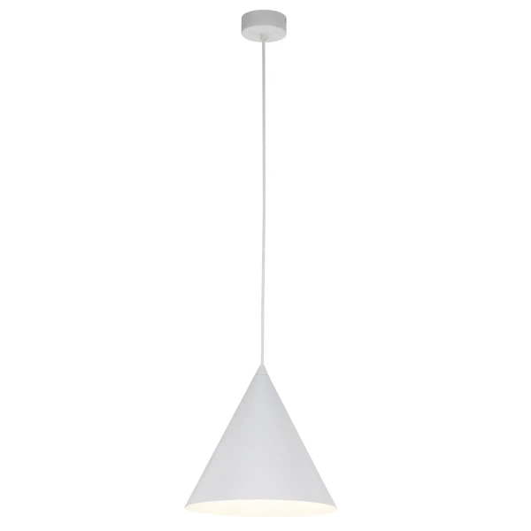 Salonowa lampa wisząca CONO 10008 stożkowa biały