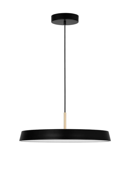 Wisząca lampa ledowa Coruna okrągła 41W 3000K do sypialni czarna
