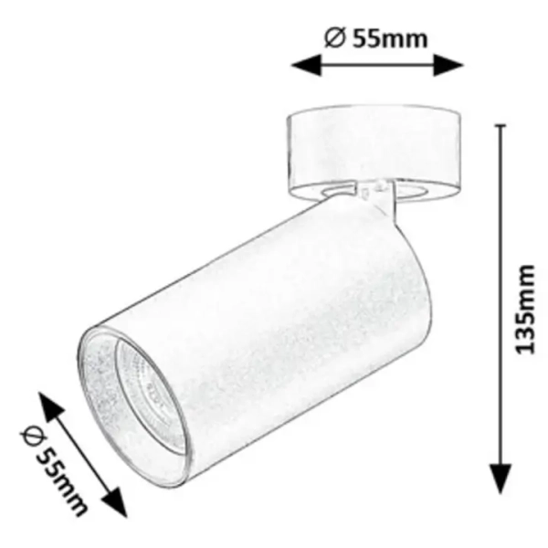 Minimalistyczna podsufitowa lampa Yorli 73085 tubki cylinder biały