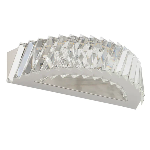 Kinkiet ścienny kryształowy LUXORA 11710 LED 15W 3000K nikiel