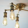 Industrialna lampa sufitowa Hal 97244 Endon industrialna 5-punktowa mosiądz
