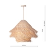 Drewniana lampa wisząca boho Preveli PRE0129 rattan drewniany
