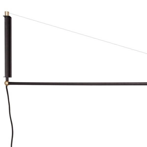 Kinkiet LAMPA ścienna CRANE 9374 Nowodvorski industrialna OPRAWA na wysięgniku szklana kula ball loft przydymiona