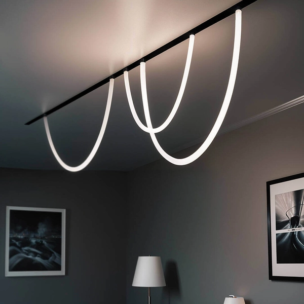Opadający wężyk do szyn magnetycznych 1117 LED 12W 4000K metalowy biały