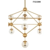Lampa wisząca Astrifero MSE010100180 bursztynowa złotazłota