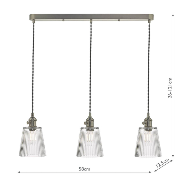 Jadalniana lampa wisząca Hadano HAD3661-05 Dar Lighting nad wyspę chrom