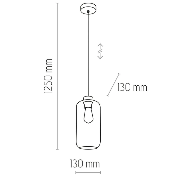 Owalna lampa wisząca loft Marco 3314 TK Lighting szklana brązowa czarna