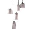 Szklana sufitowa lampa TAVENCO LE45214 LED 24W 3000K czarna różowa