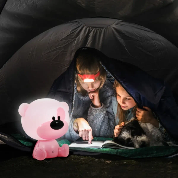 Dotykowa nocna lampka Bibi 327185 LED 2,5W USB dekoracyjna różowa