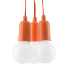 Wisząca LAMPA industrialna SL.0585 pająk OPRAWKA kable ZWIS przewody pomarańczowa