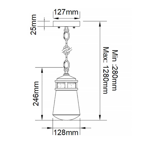 Loftowa lampa wisząca Lyndon KL-LYNDON8-S-AZ Kichler IP44 brązowy