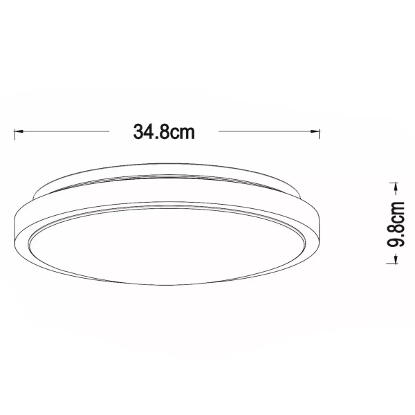 Kuchenna lampa sufitowa DASHER 79110/35/30 Lucide LED 18W 2700K IP44 czarny