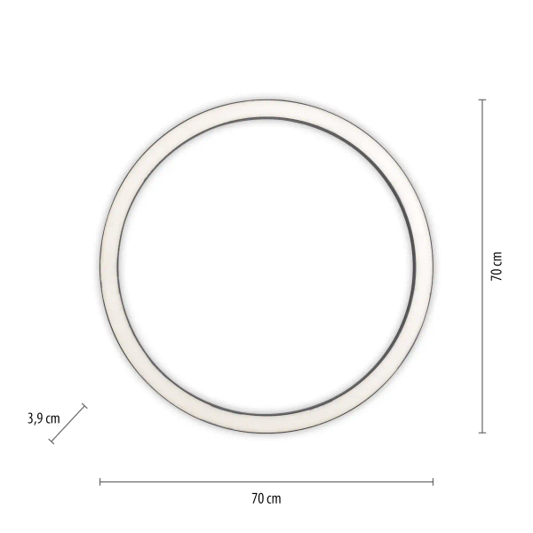 Owalna lampa sufitowa z pilotem PURE-LINES grafitowa 6306-13 1xLED 42W CCT