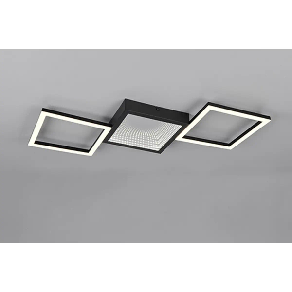 Sufitowa lampa do salonu Gelo R64471132 LED 24W 3000K prostokąt czarny