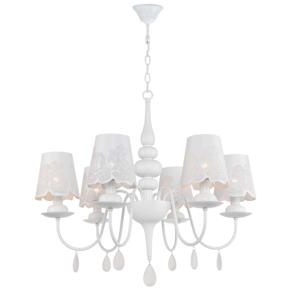 Żyrandol LAMPA wisząca FABRIZIA 310415 Il mio metalowa OPRAWA prowansalski zwis na łańcuchu z kryształkami biały