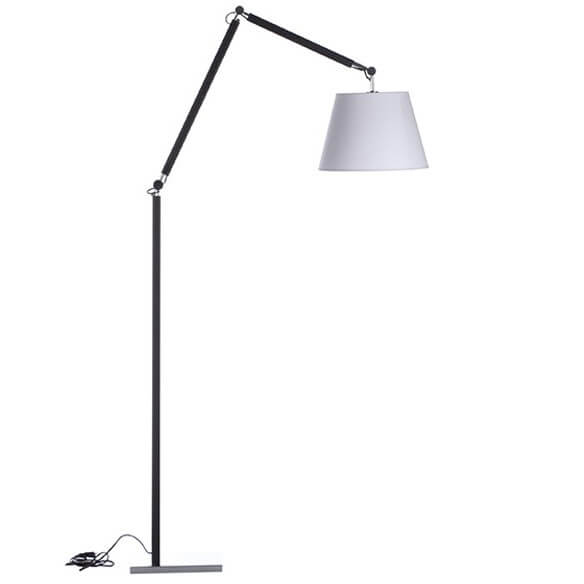 Podłogowa lampa abażurowa Zyta AZ1849+AZ2602 Azzardo salonu czarna biała