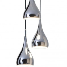 Loftowa LAMPA wisząca STYLE 6029242 Nave metalowa OPRAWA kaskada ZWIS krople chrom czarne