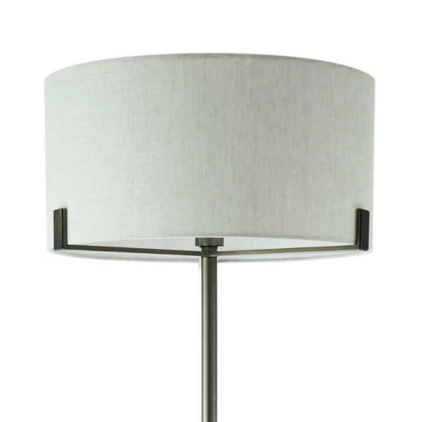 Tkaninowa lampa stołowa Hayfield 72631 Endon do pokoju brązowa beżowa