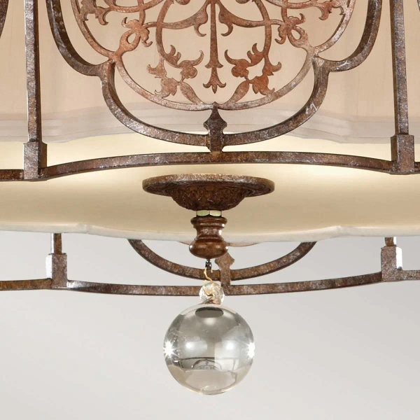 Sufitowa LAMPA hygge Marcella MARCELLA FE-MARCELLA-SF Elstead FEISS metalowa OPRAWA plafon dekoracyjny brąz