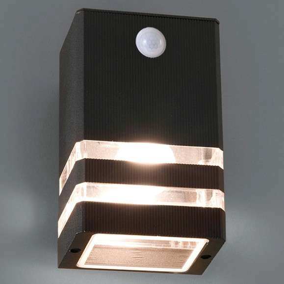 Ścienna LAMPA zewnętrzna RIO SENSOR 7017 Nowodvorski ogrodowa OPRAWA elewacyjna KINKIET z czujnikiem ruchu IP54 grafitowy