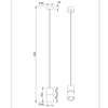 Wisząca lampa loftowa Robin 310600132 szklana tuba czarna do kuchni