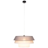 Wisząca lampa loft AMAR 160960104 abażurowa zwis okrągły czarny szary