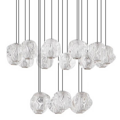 Wisząca lampa do salonu CHEPEN LE44427 LED 87W 3000K czarna chrom
