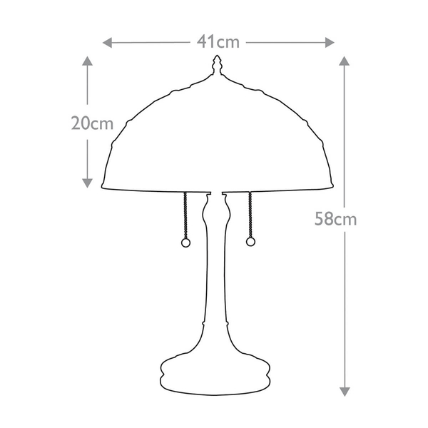Lampa stołowa Kami QZ-KAMI-TL Quoizel witrażowa szkło multikolor brąz