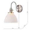 Sypialniana lampa ścienna Hadano HAD0761-09 ceramiczna chrom biały