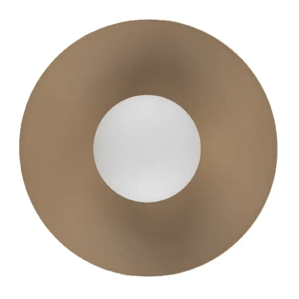 Naścienny kinkiet Slate 10936 metalowa tarcza mleczna kula beżowy