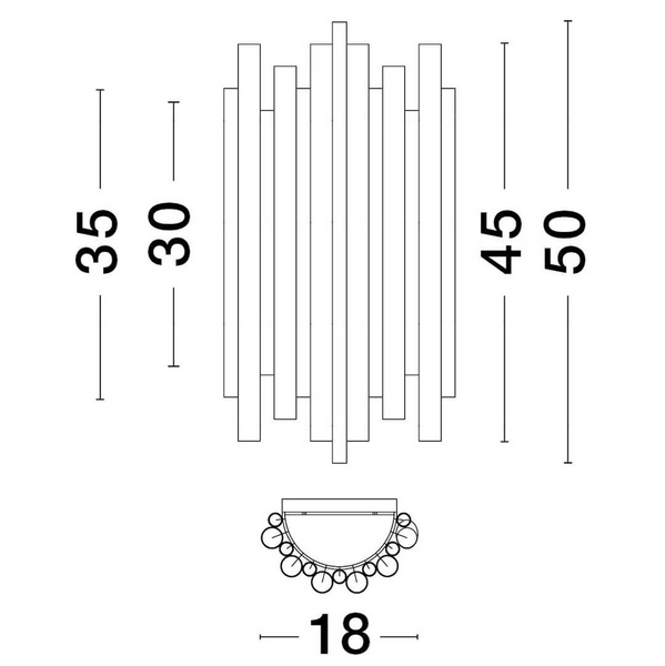 Metalowy kinkiet do biura Bajhi LE43385 LED 20W 3000K złoty