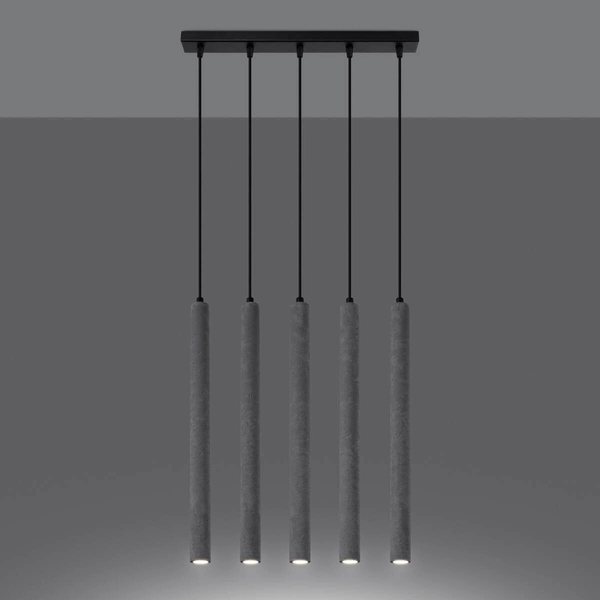 Lampa wisząca Pastelo SL.1274 sople do salonu szara